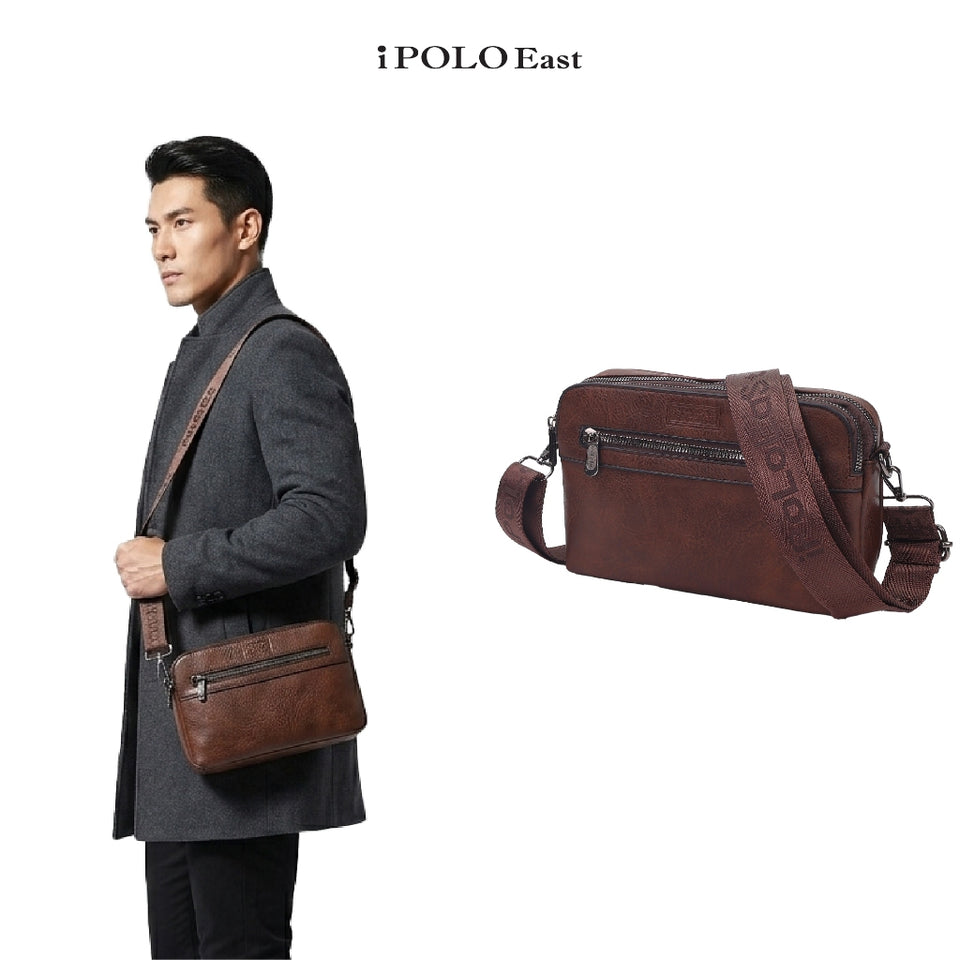 Ready Stock MY Executive iPOLO East Vegan Leather Men Messenger Crossbody Bag