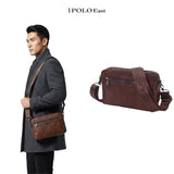 Ready Stock MY Executive iPOLO East Vegan Leather Men Messenger Crossbody Bag