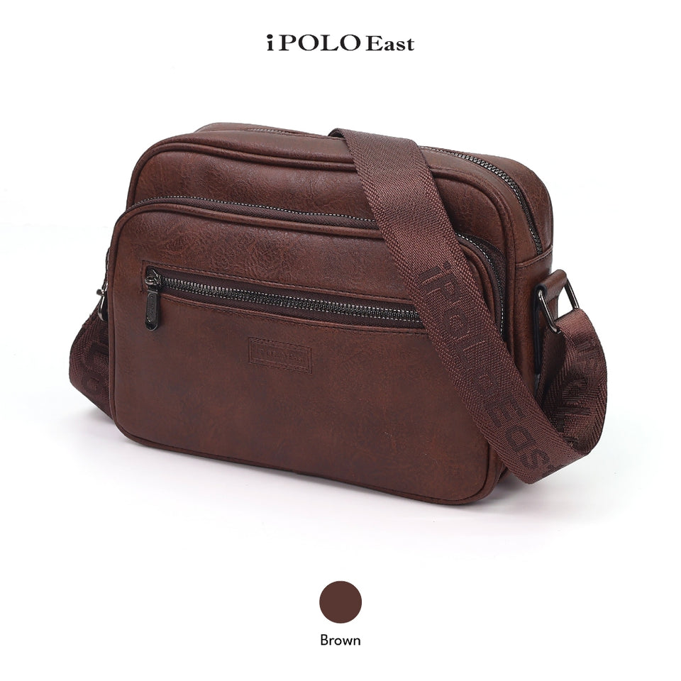 Ready Stock MY Executive iPOLO East Vegan Leather Men Messenger Crossbody Bag