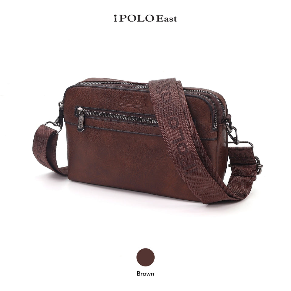 Ready Stock MY Executive iPOLO East Vegan Leather Men Messenger Crossbody Bag