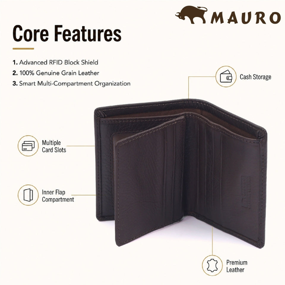 Ready Stock MY One For Every Style Genuine Leather Men Wallet RFID Block Collection Dompet Koleksi Lelaki