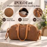 [Ready Stock MY] iPOLO East Elegant Matte Suede Leather Texture Ladies Bowling Bag Beg Tangan Wanita