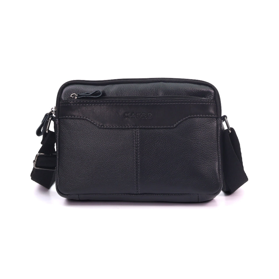 Ready Stock MY Smart Minimal Carry Full Grain Leather Men Messenger Bag for Him Beg Silang Kulit Lelaki