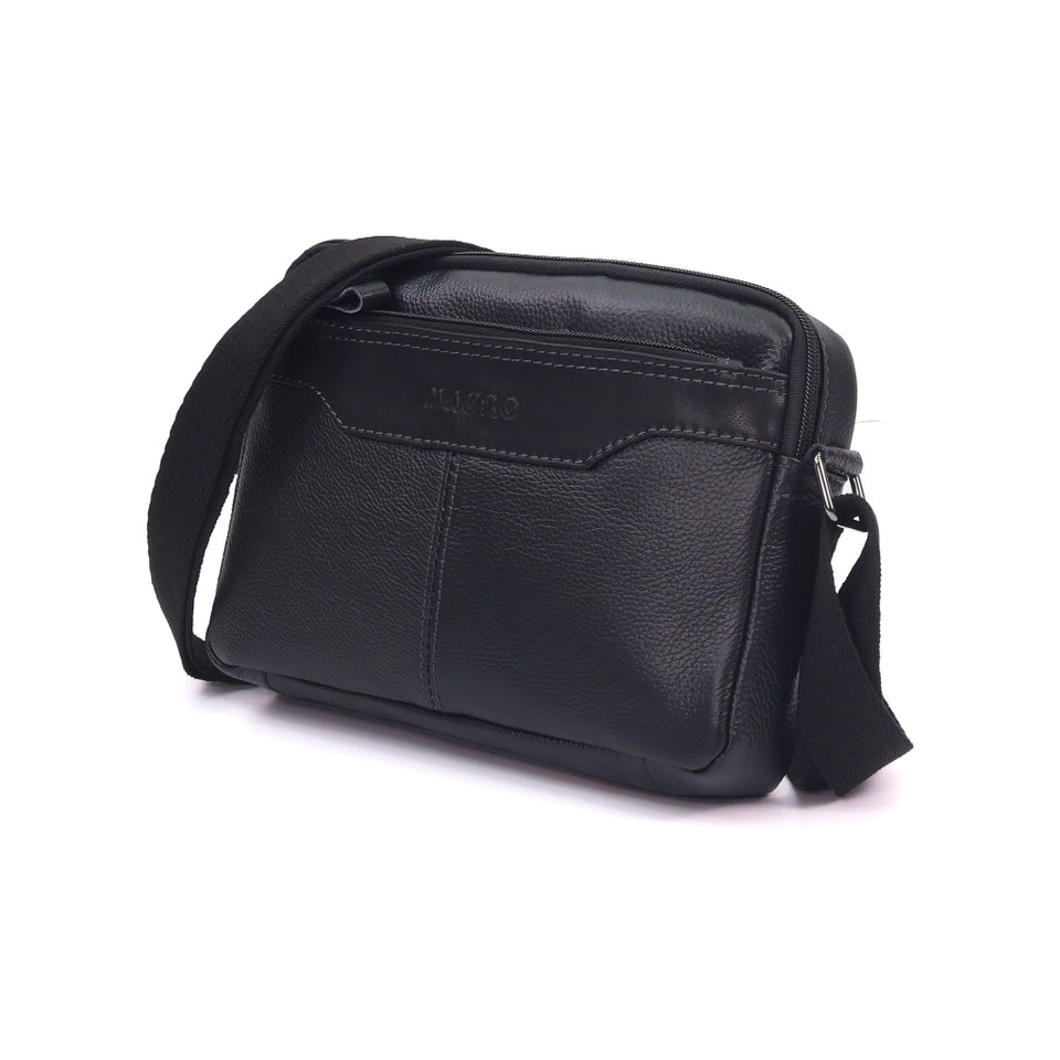Ready Stock MY Smart Minimal Carry Full Grain Leather Men Messenger Bag for Him Beg Silang Kulit Lelaki