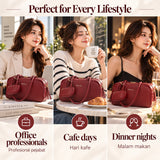 [Ready Stock] MY iPOLO East Elegant Vegan Smooth Leather Texture Ladies Bowling Bag Beg Tangan Wanita