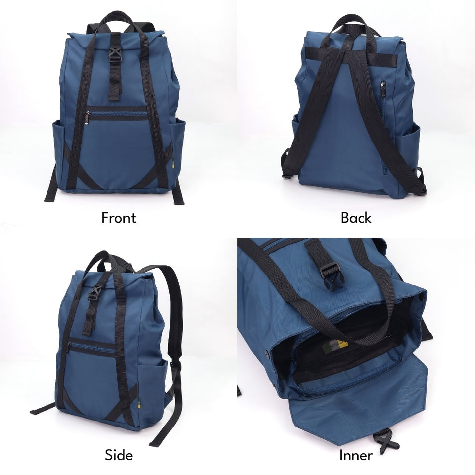 Ready Stock MY iPOLO East FlexCarry Unisex Nylon Backpack Uniseks Nilon Ringan Banyak Kompartmen