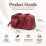 [Ready Stock] MY iPOLO East Elegant Vegan Smooth Leather Texture Ladies Bowling Bag Beg Tangan Wanita