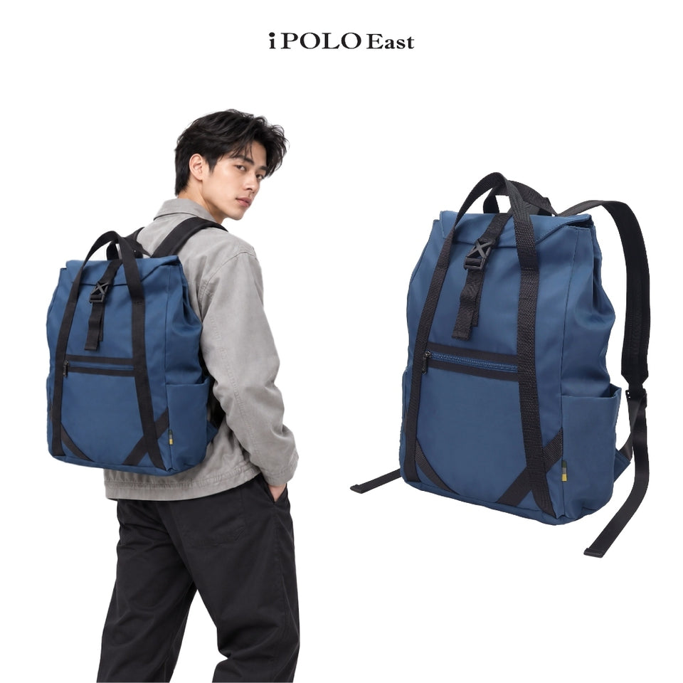 Ready Stock MY iPOLO East FlexCarry Unisex Nylon Backpack Uniseks Nilon Ringan Banyak Kompartmen