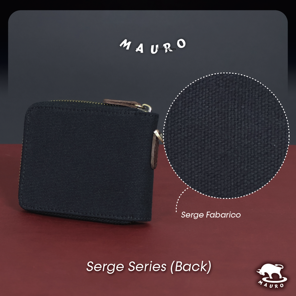 MAURO Serge Series Men's Genuine Leather Zip Wallet 08A4SC9313