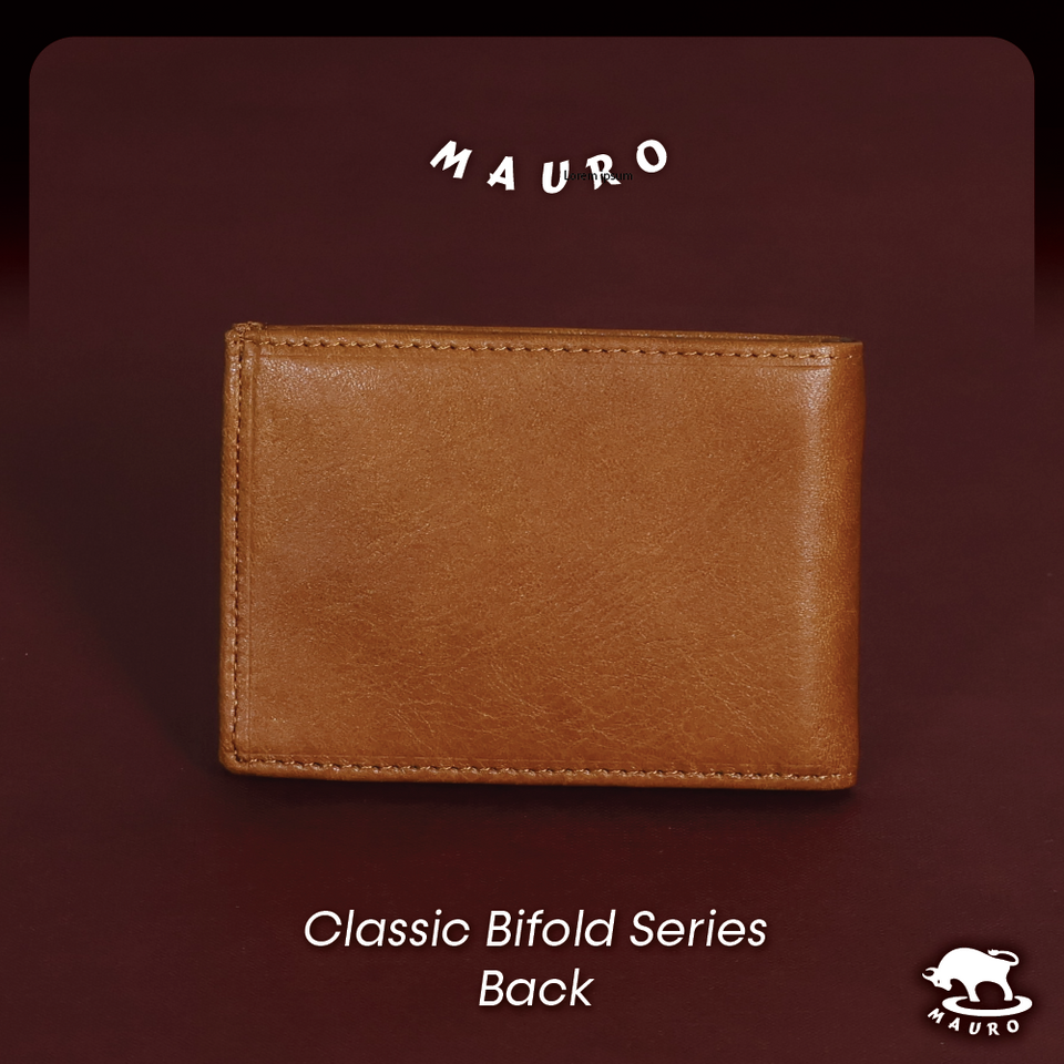 MAURO Classic Series Men's Genuine Leather Wallet 08J4DP001A