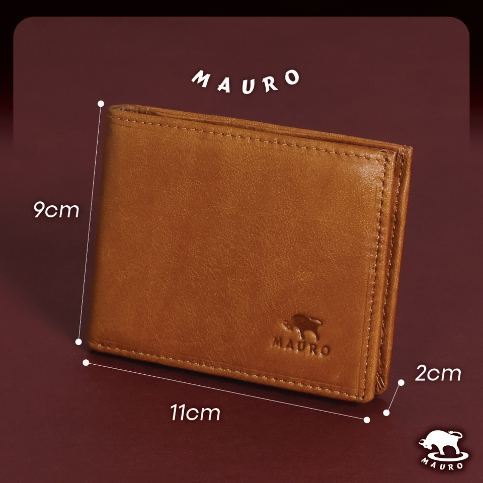 MAURO Classic Series Men's Genuine Leather Wallet 08J4DP001A