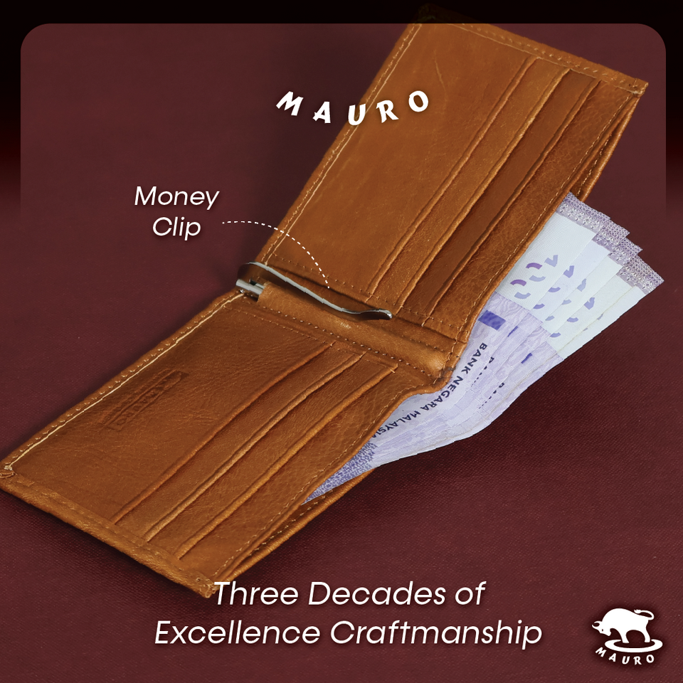 MAURO Classic Series Men's Genuine Leather Wallet 08J4DP001A