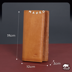 MAURO Classic Trifold Series Men's Genuine Leather Wallet 08J4DP279A