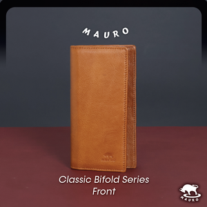 MAURO Classic Trifold Series Men's Genuine Leather Wallet 08J4DP279A