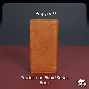 MAURO Tradesman Trifold Series Men's Genuine Leather Wallet 08J4DP797A