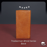 MAURO Tradesman Trifold Series Men's Genuine Leather Wallet 08J4DP797A