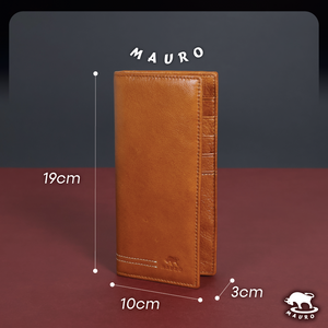MAURO Tradesman Trifold Series Men's Genuine Leather Wallet 08J4DP797A