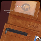 MAURO Tradesman Trifold Series Men's Genuine Leather Wallet 08J4DP797A