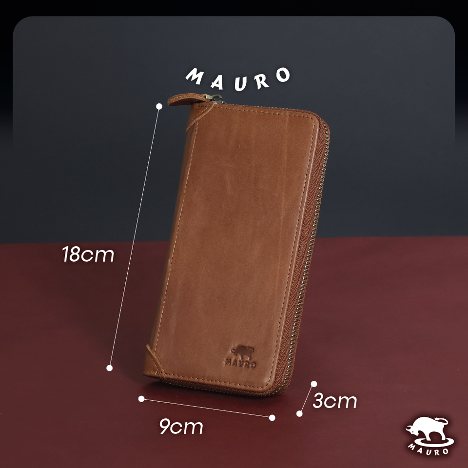 MAURO Tradesman Bifold Series Men's Genuine Leather Wallet with RIFD Protection 08O2MX1712