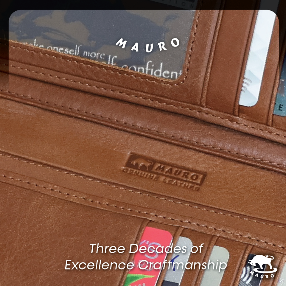 MAURO Tradesman Bifold Series Men's Genuine Leather Wallet with RIFD Protection 08O2MX1712