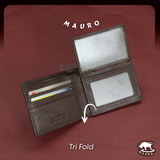 Mauro Budget Men Genuine Leather Tri-Fold Wallet 2205A
