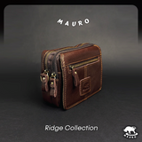MAURO Heritage Pouch Bag Series Genuine Leather Sling Bag Cross Body Leather Bag Retro Vintage Leather 08F4FJ6610