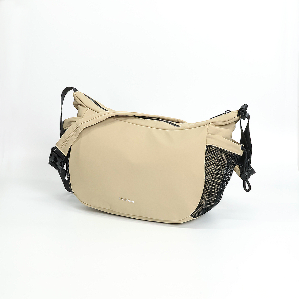 iPOLO East Crossbody Bag Adjustable Strap Nylon Half Moon Bag PHN4XX816