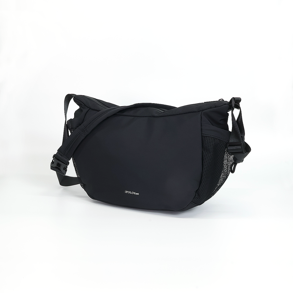 iPOLO East Crossbody Bag Adjustable Strap Nylon Half Moon Bag PHN4XX816