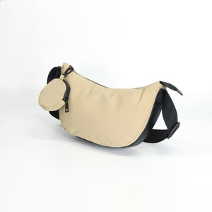 iPOLO East Crossbody Bag Adjustable Strap Nylon Half Moon Bag with Small Purse PHN4XX819