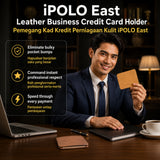 iPOLO East Personalised Leather Card Holder Business Card Holder Credit Card Holder Name Card Holder Dompet Kad Wallet